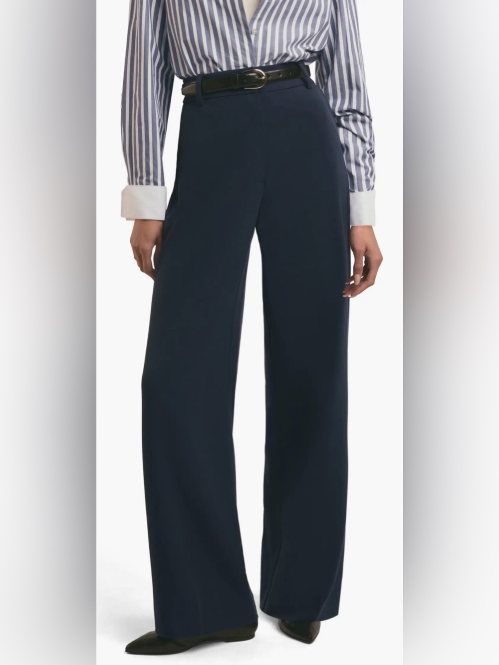 Favorite Daughter Navy Blue The Fiona High Waist Wide Leg Pants NWT Size 2
